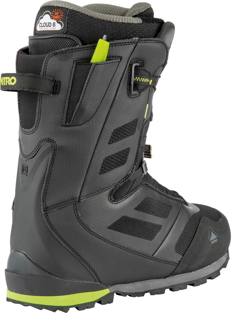 Nitro Men's Incline TLS Boot '22 Snowboard Boat, Black-Lime, 250